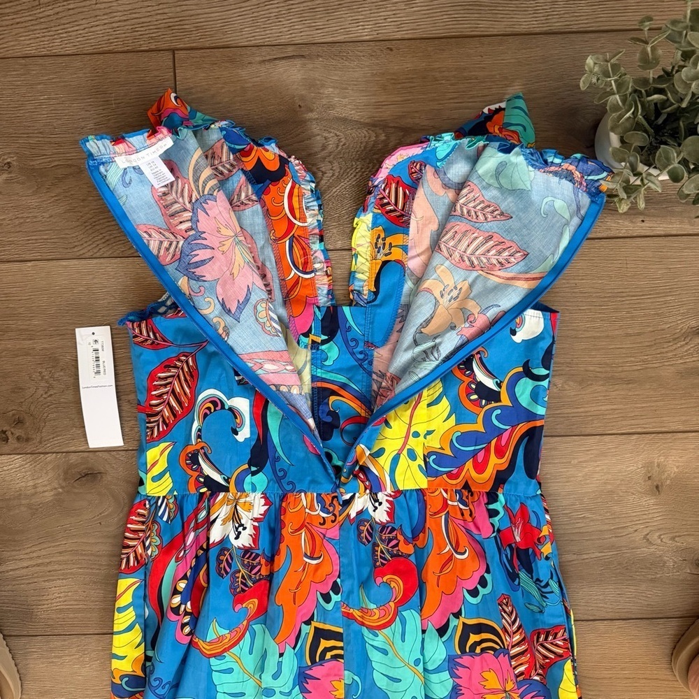 NWT London Times Floral Multicolor Maxi Dress Size 10 - Picture 7 of 8